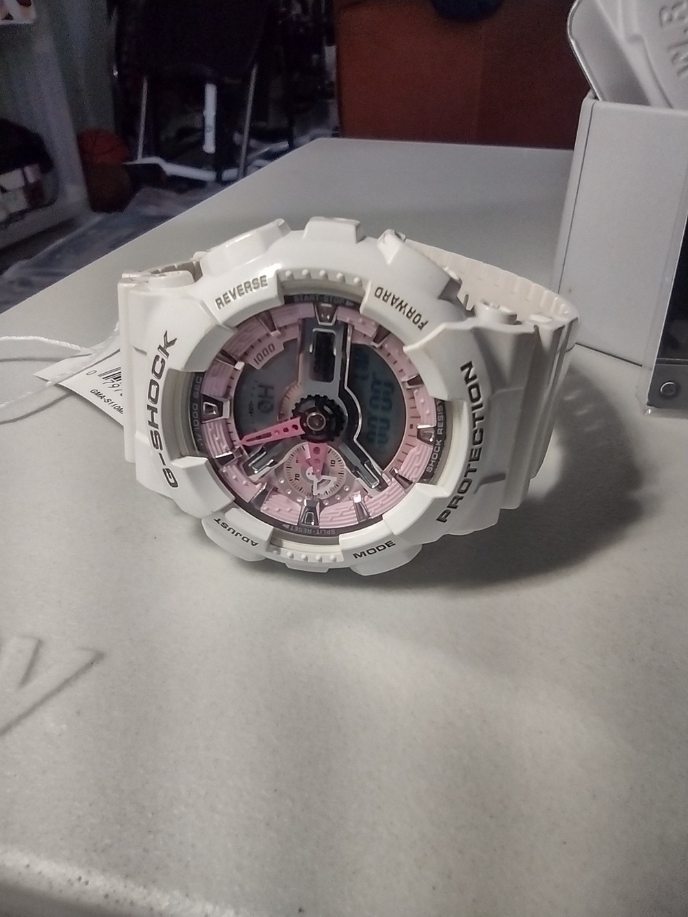 Casio G-Shock White and Pink Analog-Digital Watch